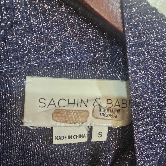 Sachin & Babi Amelie Metallic Knit Bodycon Dress Size S - Picture 4 of 9